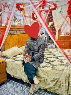 Sherwani With Kulla Khussa And Haar in A Rent Price