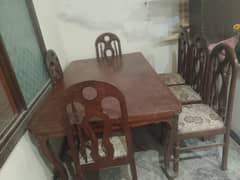 Wooden Daining table and chairs complete daining set