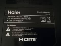 HAIER LED 43", EXCELLENT CONDITION RARELY USE