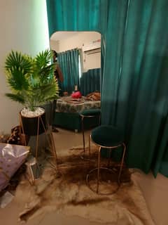 Full size mirror with steel body