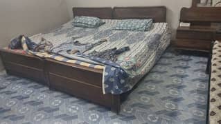 DOUBLE BED WITH OUT MATRESS & DRESSING TABLE FOR SALE