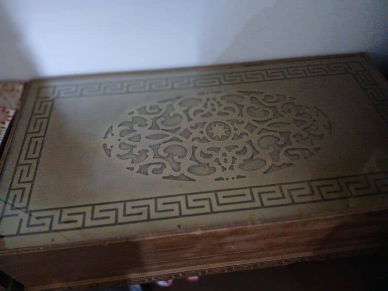 one large size table with 2 side tables mirror coated 2