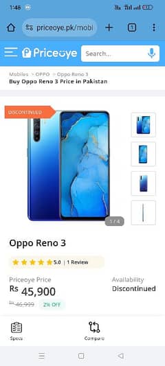 oppo Reno 3 for sale