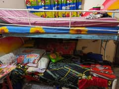 bunker bed, bunk bed, double storey bed, iron bed