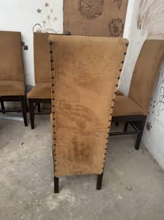Six Dinning Chairs Used Condition New Foam and Cover