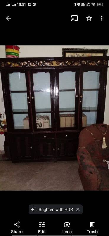 bed with two side tables with showcase 3