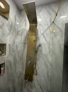 Shower panel golden