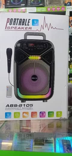 ABS 1058 portable base speaker with handsome Mike with new condition