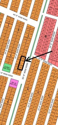 80 SQYARDS JODI PLOT AVAILABLE ON MAIN 50 FIT ROAD GOLD BLOCK NORTH TOWN RESIDENCY