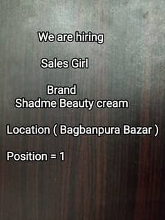 We are Required Sales girl