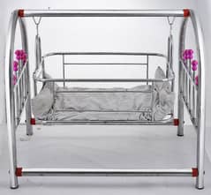 New Born Baby Swing Cradle With Cloth Heavy Guage cash on delivery