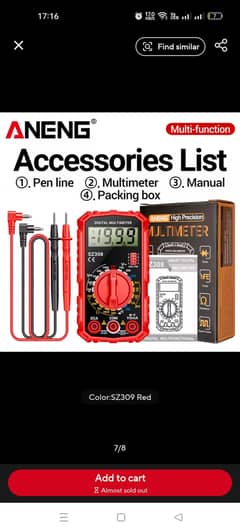 Aneng sz308 digital multimeter high quality