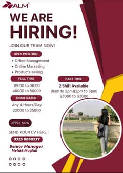 Golden opportunity for office base and home base work