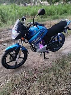 Yamaha YBR 125 2018 Model Blue Colour Kohat number