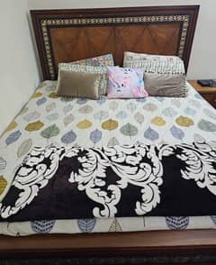Double bed+Matress+dressing+2 side table