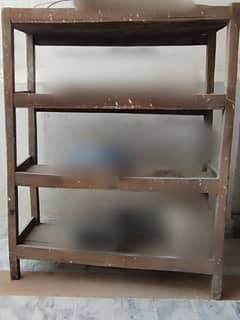 Wooden bookshelf or shoe rack