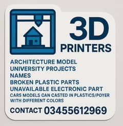 3D printing services in Wah Cantt ,taxila