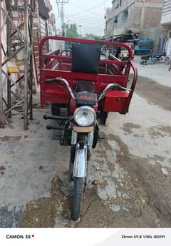 Reliable Red Three-Wheel Motorcycle Cargo Perfect Business Deliveries
