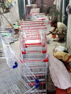 shopping trolley/ cash counter/ hand basekt/ shopping cart /steel rack
