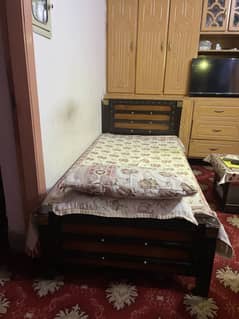 single wood bed for sale
