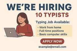 Online typing job