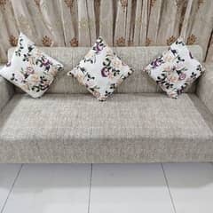 7 Seater Sofa with Cushions - Like Brand New