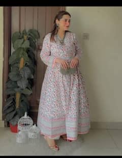 cotton lawn maxi 2 pc
