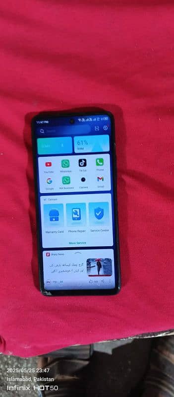 Infinix note 10 with box 10/9 condition only per break ha small hah 4