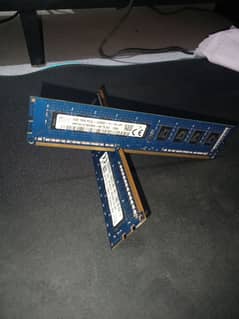 8gb 4x2 (2) piece ddr3 gaming rams 1600 mhz