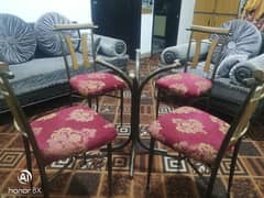 4 wrought iron dining chairs in great condition less used