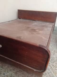 Solid wooden double bed frame - Good use condition & affordable
