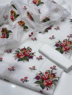 womens unstitched Embroidered dress
