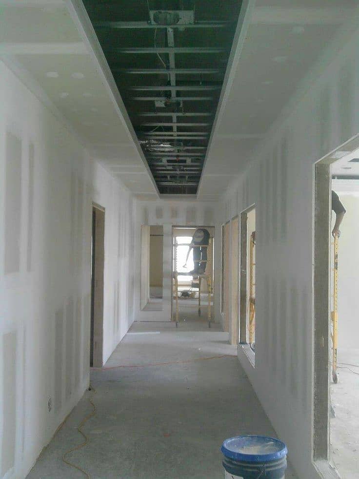 Gypsum Board Partition & Ceiling, Office Partition, Glass Partition, 19