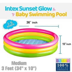 Intex 3 Feet Pool swimming pool with Air Pump Quick Hand Pump