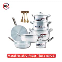 Dinner Set/Metal Cooking Set/Handi Set/Stainless steel/Silvano Set