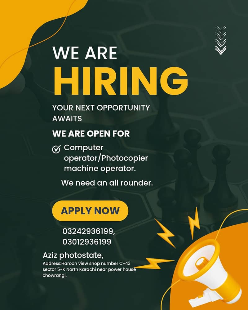 Computer operator/Photocopier machine operator. 0