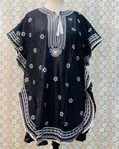 Kaftan Style Stitched Linen Frock