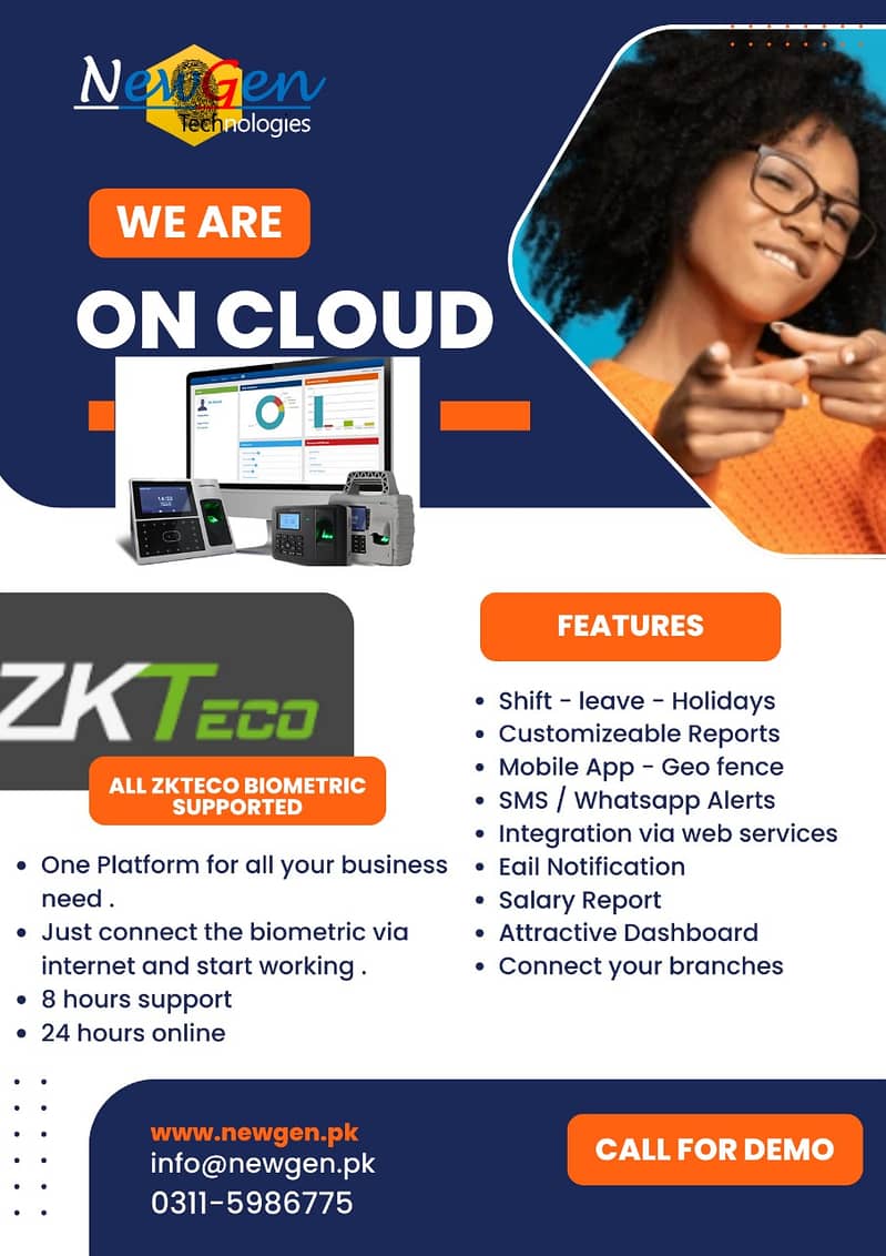 Zkteco Smart-in Cloud base Time Attedance Software in just PKR:6000 1