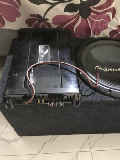 Rockmars 4 channel Amplifier & D17 Pioneer Woofer