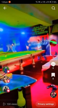 Snooker table
