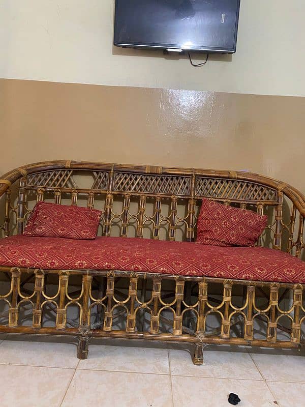 cane sofa set with tables 3