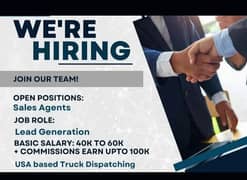 Sales agent required in Trusck dispatch