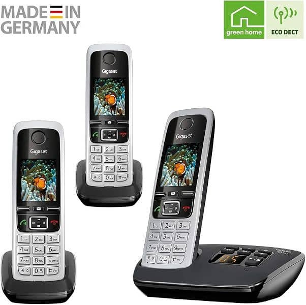 Cordless 3 Handset Gigaset landline phone with intercom phone set 0