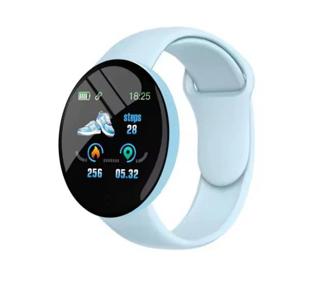 D18 smart watch with macaron colour and round screen. 5