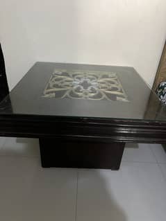 Brown wooden centre table