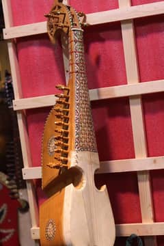 Handcrafted 30-Inch Afghani Rubab – Bidana Wood with Full Sadaf Inlay