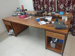 Massive 3x8 table with shelf