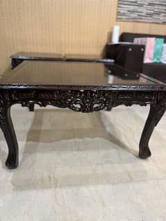 Set of wooden tables