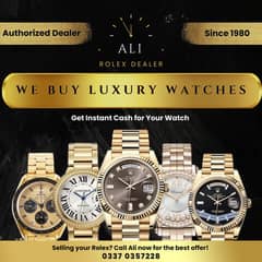 WE BUY ROLEX IWC Cartier Omega Hublot Chopard Breitling Panerai Piaget
