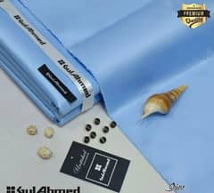 Men's unstitched cotton plain suit